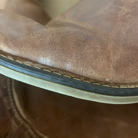 Corral Charlotte Brown Distressed Leather Daisy Laser Cut Tall Equestrian Boots - Picture 8 of 11